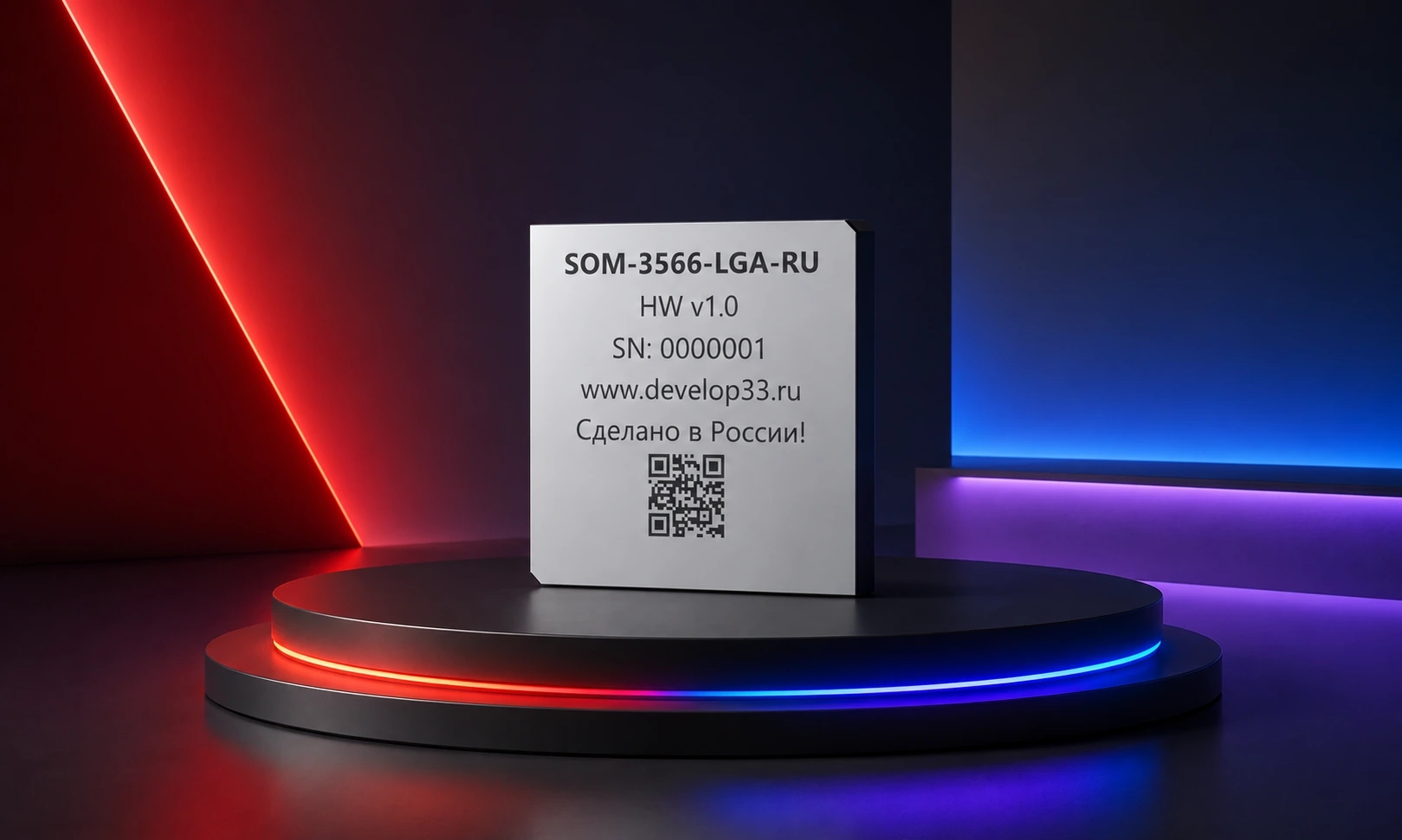 Вычислительный модуль SOM-3566-LGA-RU на демонстрационной платформе